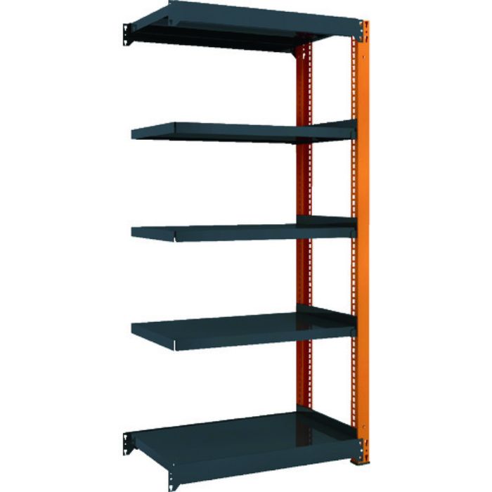 TRUSCO TM3型中量棚 900X571X1800 5段 連結 黒(Tcode:3525783)