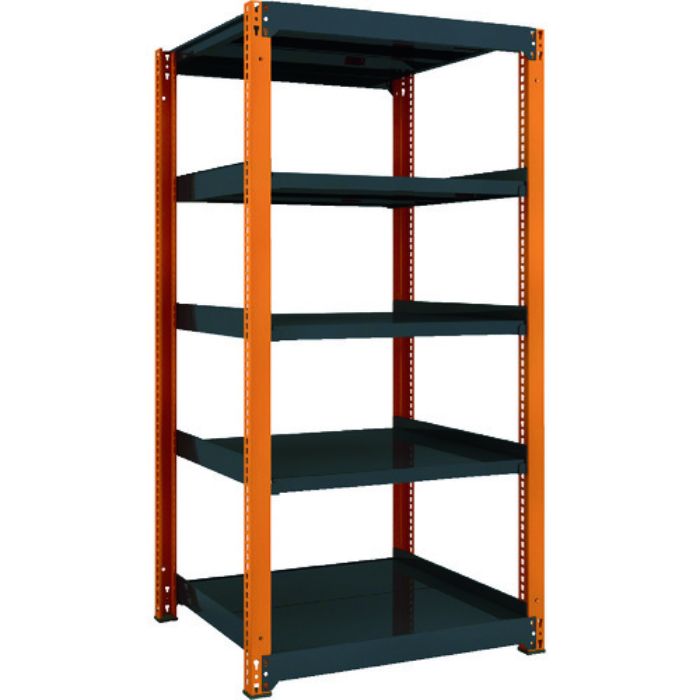 TRUSCO TM3型中量棚 900X921X1800 5段 単体 黒(Tcode:3525759)