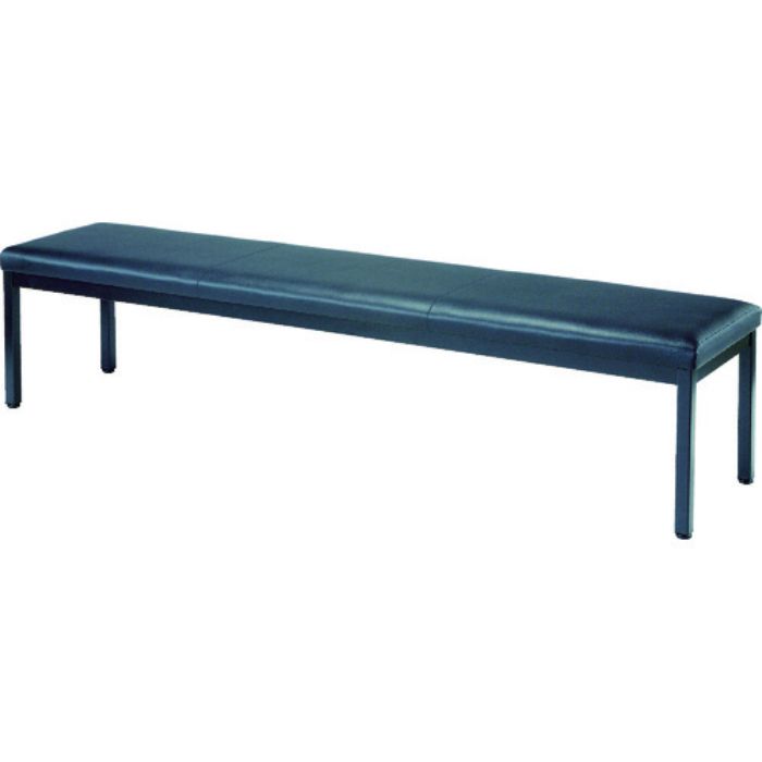 TRUSCO ロビーチェア 背なし 1800×420×420H ブラック(Tcode:3525627)