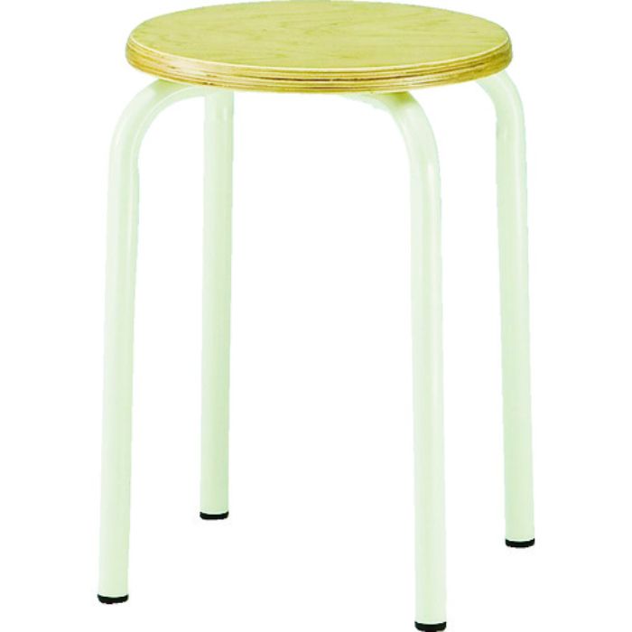 TRUSCO 丸イス 木製座・塗装脚 Φ420XH450 木目(Tcode:3526577)