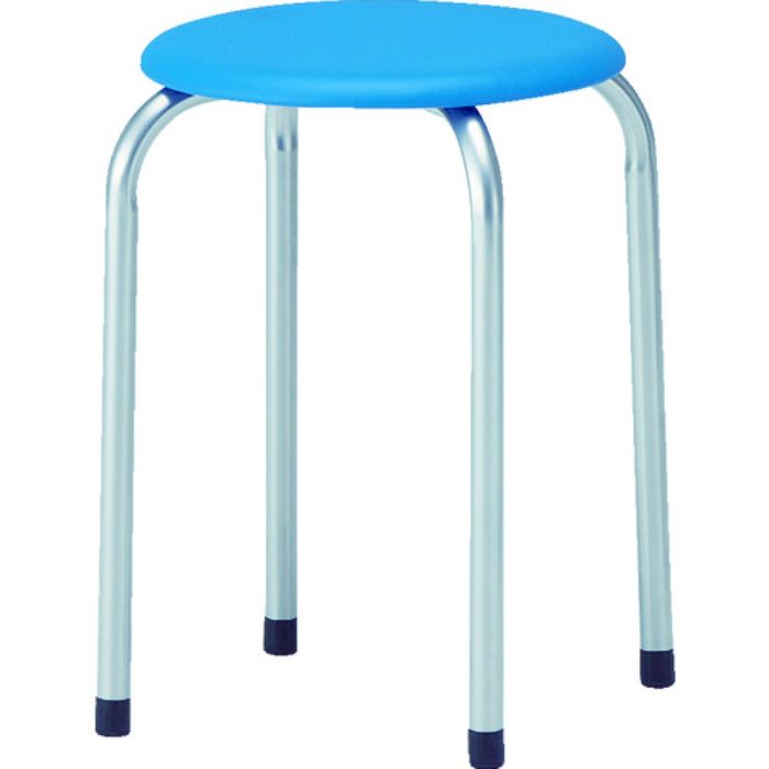 TRUSCO 丸イス 塗装脚 Φ320XH445 ブルー(Tcode:8183819)