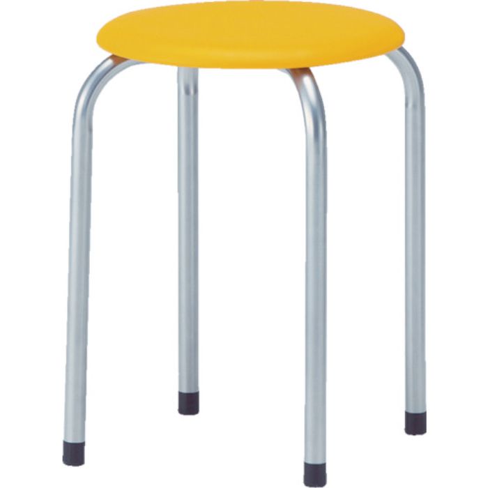 TRUSCO 丸イス 塗装脚 Φ320XH445 オレンジ(Tcode:8183821)