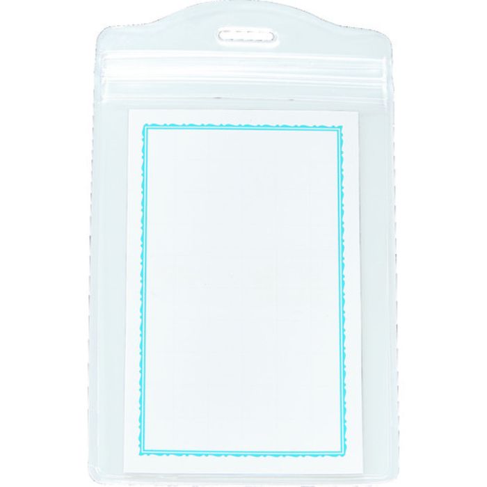 TRUSCO ソフト名札ケースファスナー付 縦名刺サイズ 10枚入(Tcode:1372239)