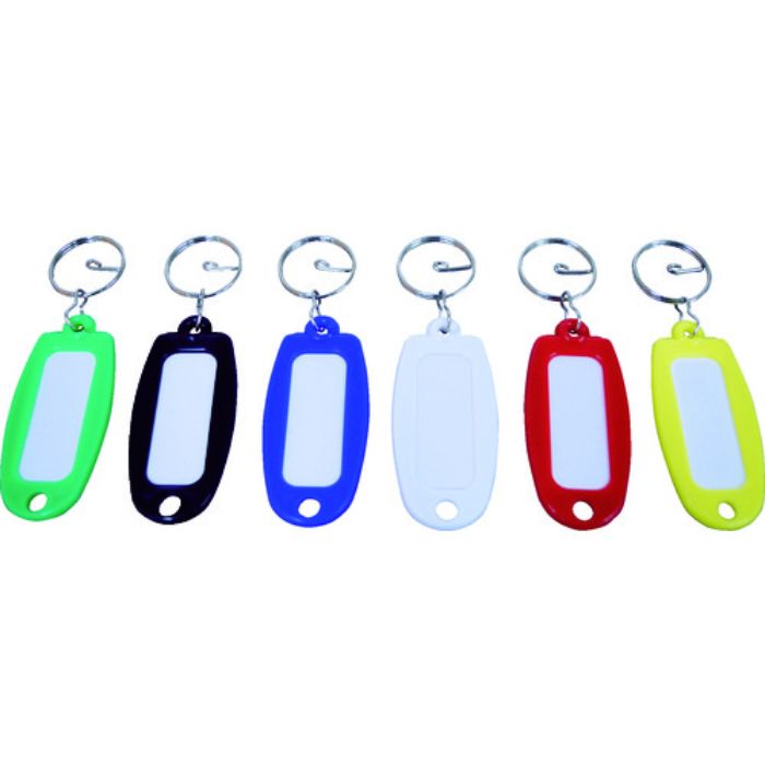 TRUSCO 名札キーホルダー6色×各1枚入アソート(Tcode:7813376)