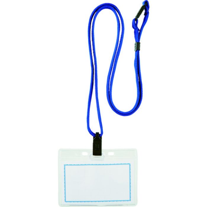 TRUSCO ストラップ付ホイッスル名札 ソフト 青(Tcode:7879822)