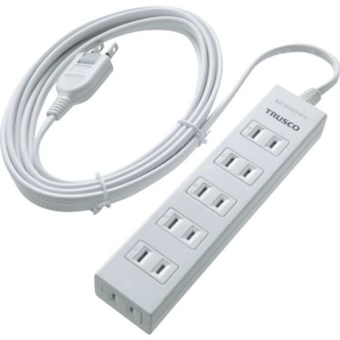 TRUSCO 電源タップ 2P6個口 3M マグネット付(Tcode:2076255)