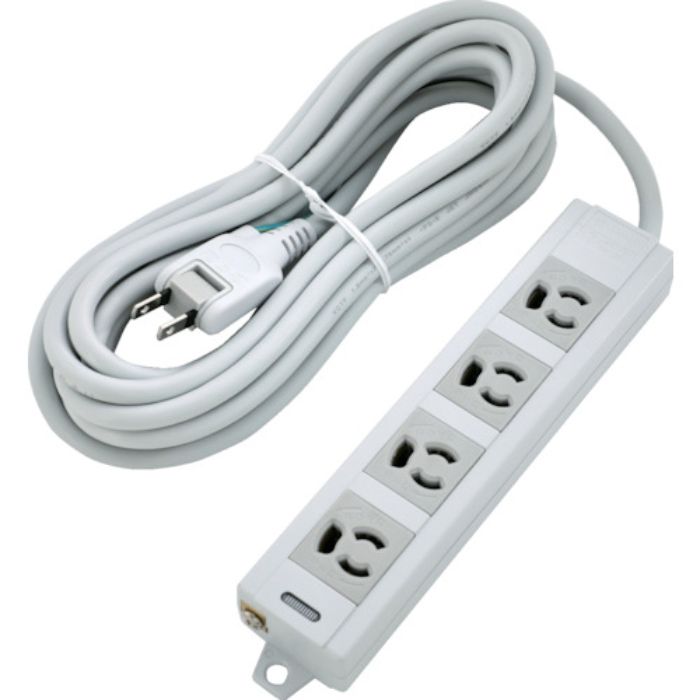TRUSCO 電源タップ 3P抜け止め4個口 5M アース/マグネット付(Tcode:2076267)