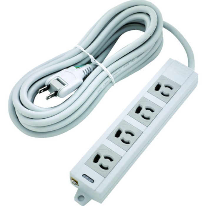 TRUSCO 電源タップ 3P抜け止め4個口 10M アース/マグネット付(Tcode:2076269)