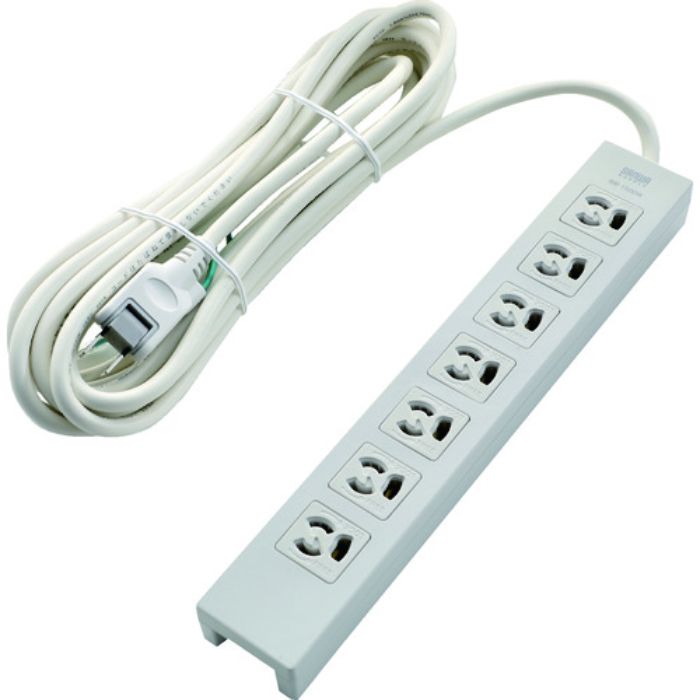 TRUSCO 電源タップ 3P抜け止め7個口 5M アース/マグネット付(Tcode:2076271)