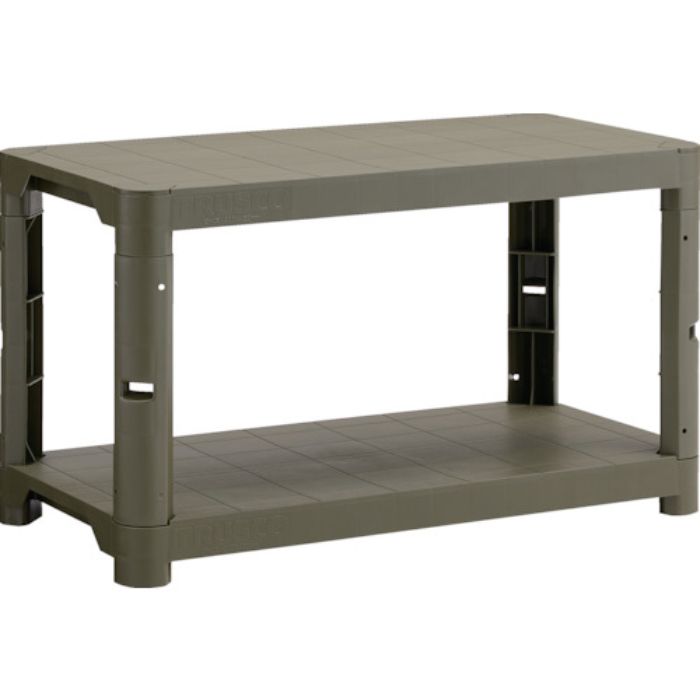 TRUSCO プラ棚 高さ515-2段タイプ コーナーキャップ4個付 つや消しОD(Tcode:2564185)