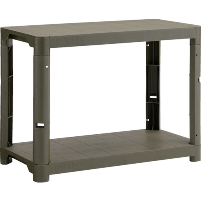 TRUSCO プラ棚 高さ658-2段タイプ コーナーキャップ4個付 つや消しОD(Tcode:2564191)