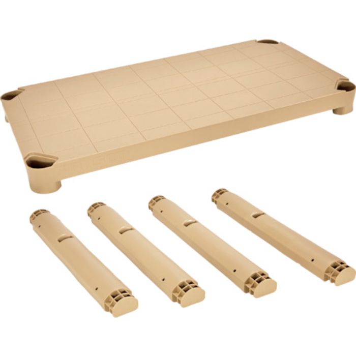 TRUSCO プラ棚用 棚板セット 棚板間隔高さ515mm用脚4本付 ライトサンド(Tcode:2572853)