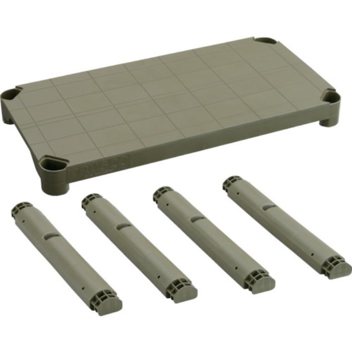 TRUSCO プラ棚用 棚板セット 棚板間隔高さ515mm用脚4本付 つや消しОD(Tcode:2572845)