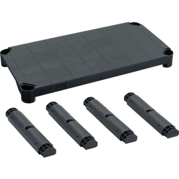 TRUSCO プラ棚用 棚板セット 棚板間隔高さ372mm用脚4本付 つや消しブラック(Tcode:2629925)