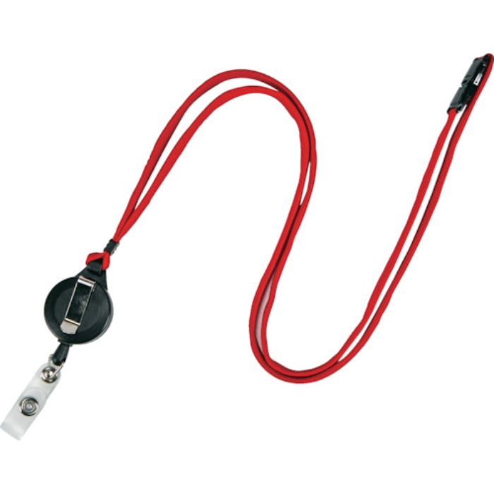 TRUSCO リールクリップ付ストラップ 赤(Tcode:3692227)