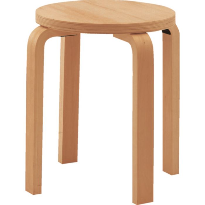 TRUSCO 木製丸椅子 340Φ ナチュラル(Tcode:2572028)