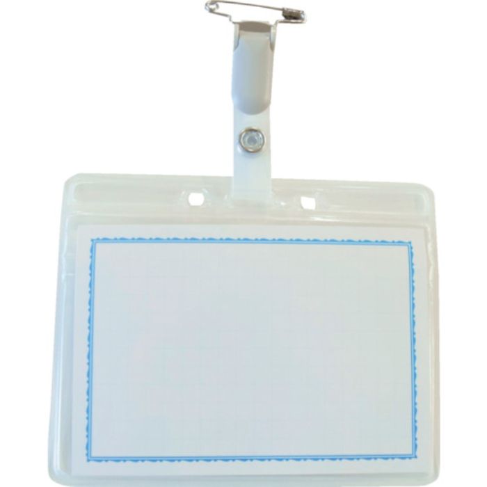 TRUSCO タッグ名札 ファスナー付き 大サイズ 100X70mm(Tcode:2572862)