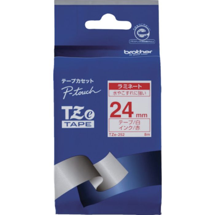 ブラザー Tzeテープ 赤文字/白地/24mm(Tcode:3846165)