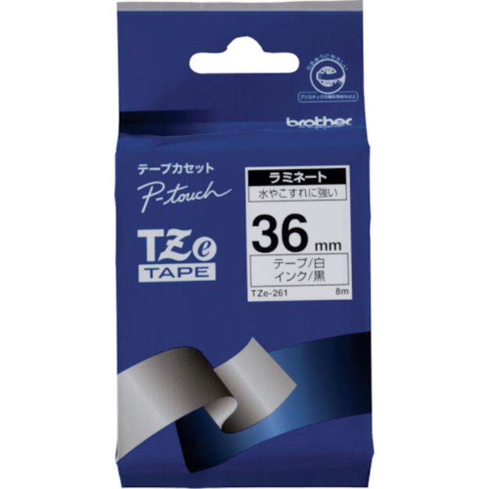 ブラザー Tzeテープ 黒文字/白地/36mm(Tcode:3846762)