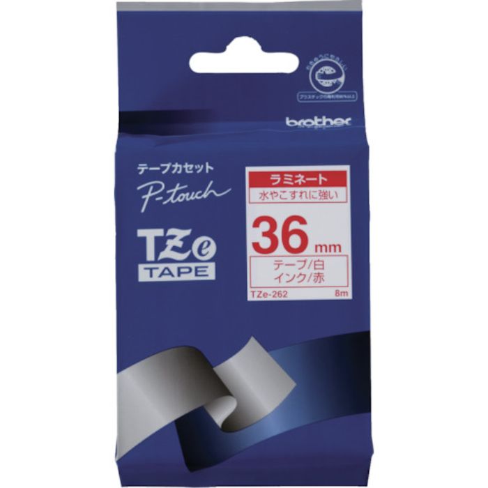 ブラザー Tzeテープ 赤文字/白地/36mm(Tcode:3846782)