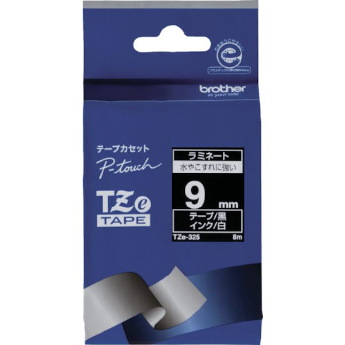 ブラザー Tzeテープ 白文字/黒地/9mm(Tcode:3846178)