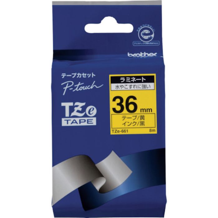 ブラザー Tzeテープ 黒文字/黄地/36mm(Tcode:3846749)