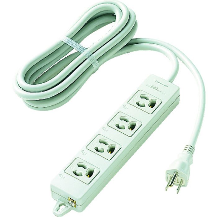 Panasonic OAタップ 接地15A抜け止め形 4個口 1mコード付 グレー(Tcode:7621779)