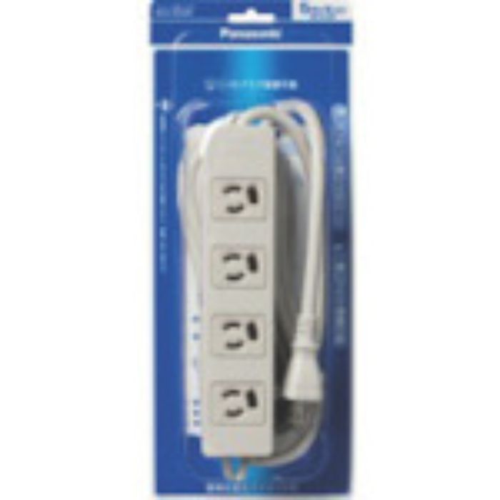 Panasonic OAタップ 接地15A抜け止め形 4個口 5mコード付 グレー(Tcode:7339127)