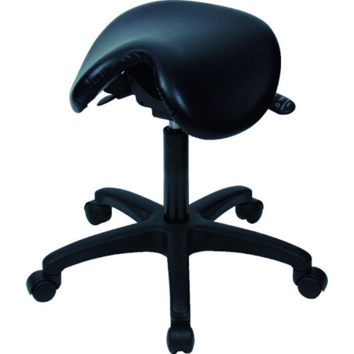 TRUSCO 作業用チェア サドル型 角度調整機能付 Φ570XH570-760(Tcode:8185226)