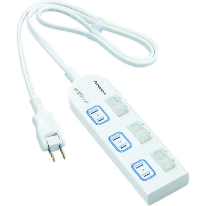 Panasonic 延長コード ザ・タップX 個別防水スイッチ付 3個口 1mコード付(Tcode:7621841)