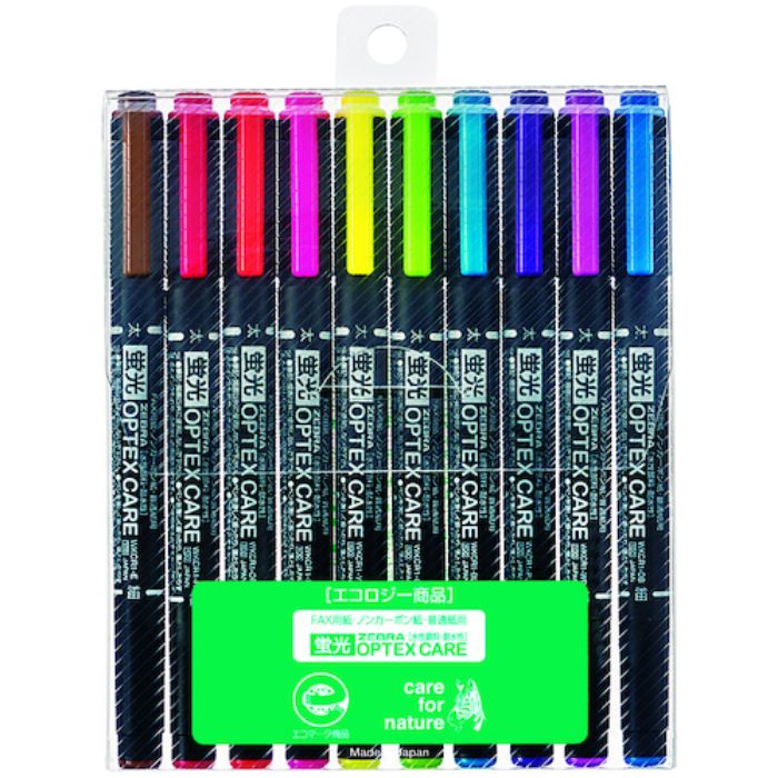 ゼブラ 蛍光オプテックス ケア 10本シース(Tcode:4594943)