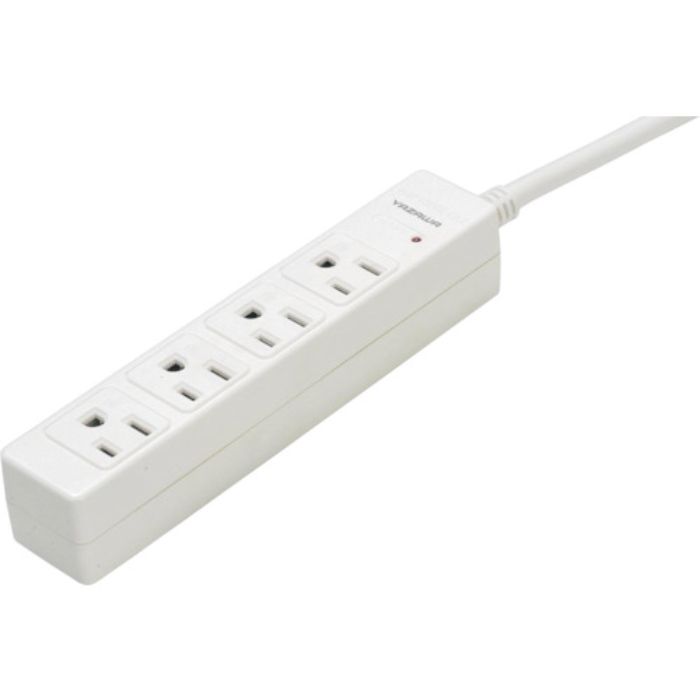 YAZAWA 3Pマグネットタップ4個口2m白(Tcode:3696647)