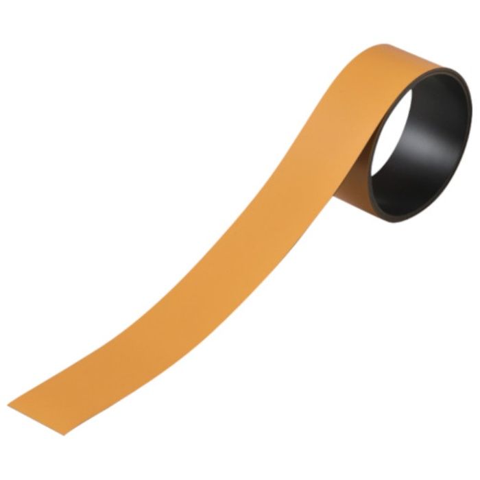 緑十字　テープ状カラーマグネット　オレンジ　マグネ30YR　30mm幅×1m×0.8mm