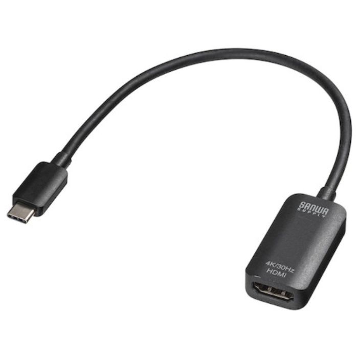 SANWA　USB　Type　C-HDMI変換アダプタ(4K/30Hz)