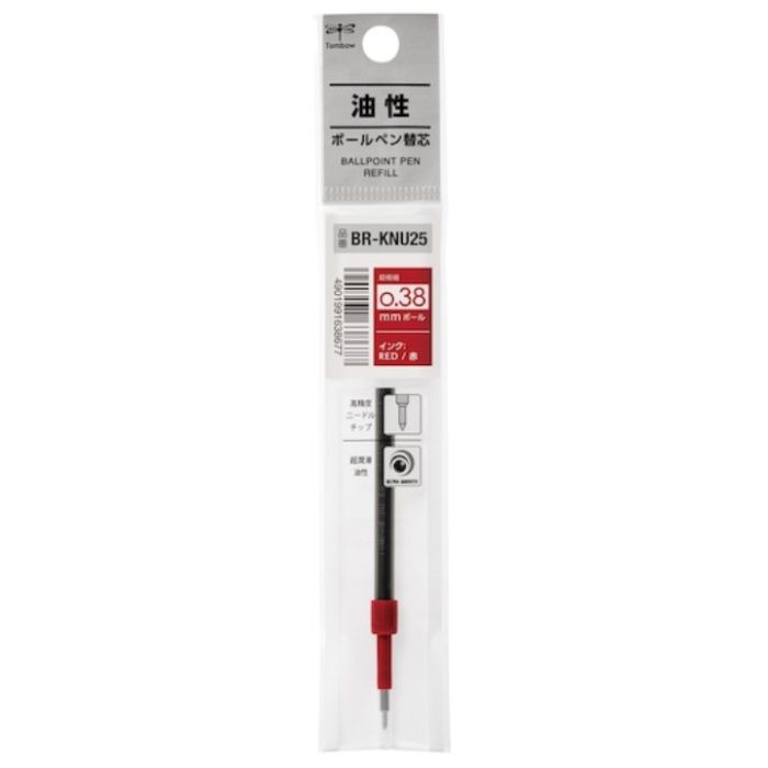 Tombow　ボールペン替芯　赤　モノグラフライト用　0.38