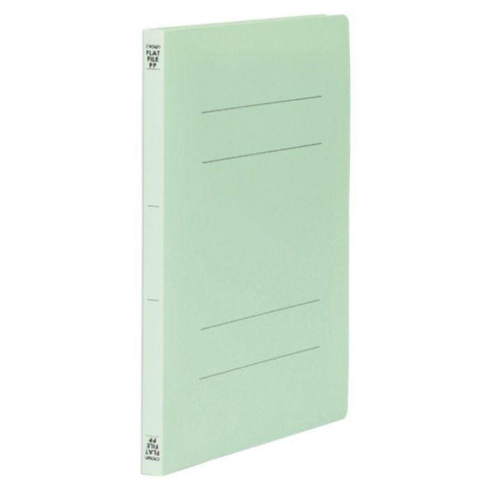 CROWN　PPフラットファイルA4S　グリーン【20807】