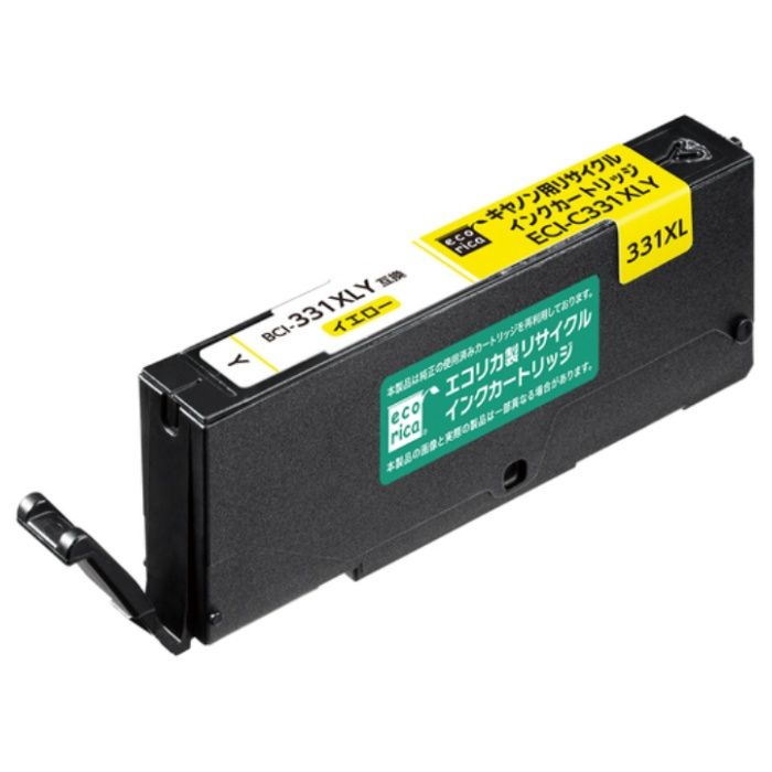 ecorica　BCI-331XLY互換リサイクルインク大容量　イエロー