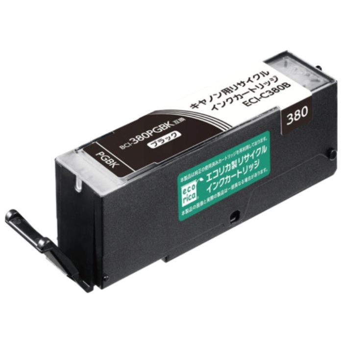 ecorica　BCI-380PGBK　互換リサイクルインクカートリッジ　ブラック