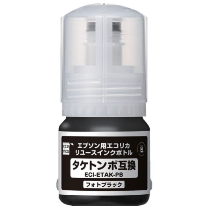 ecorica　TAK-PB互換リユースインクボトル　フォトブラック