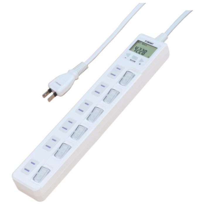EXHEART　電源タップ　賢く節電スイッチ付きタップ　6口　2m