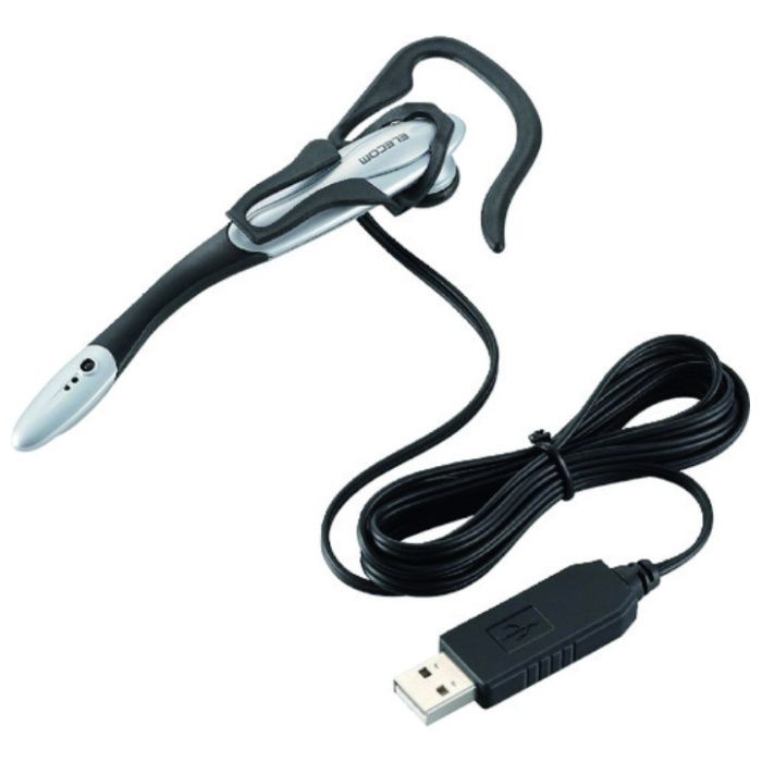 ELECOM　USBヘッドセット　片耳イヤーフックタイプ　1.8m