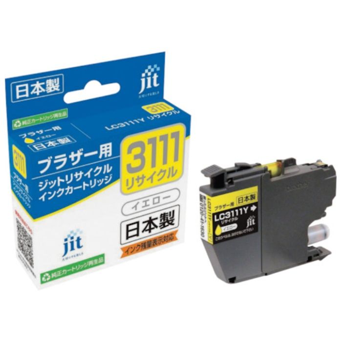 jit　ブラザー　LC3111Y対応　ジットリサイクルインク　JIT-B3111Y　イエロー