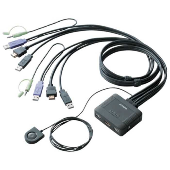 ELECOM　パソコン切替器　HDMI対応　2台切替