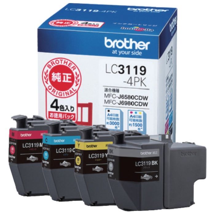 brother　インクカートリッジ　LC3119-4PK　4色パック