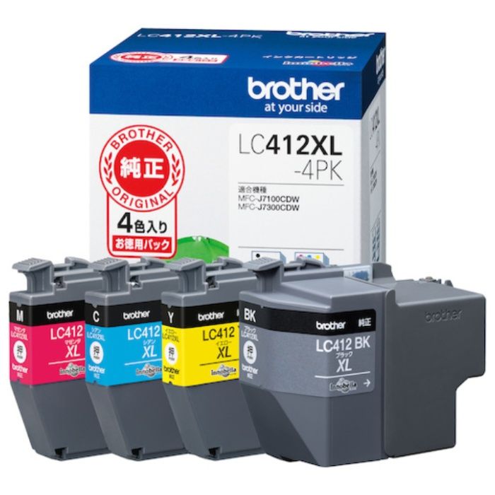 brother　LC412XL-4PK　インクカートリッジ　4色パック(大容量)
