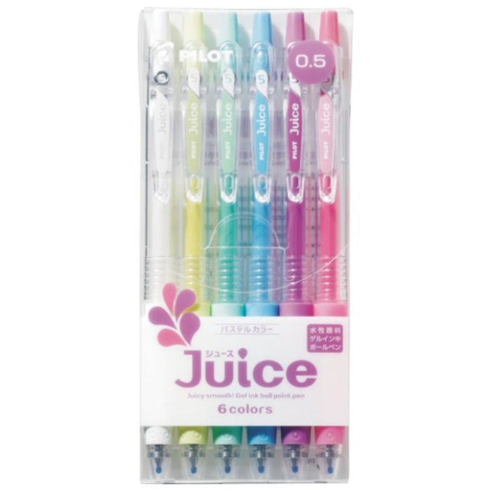 PILOT　ゲルインキボールペン　ジュース0.5　パステルカラー6色セット