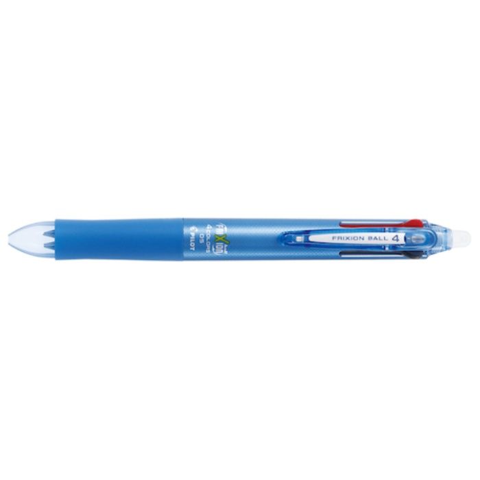 PILOT　まとめ買い　消せるボールペン　フリクションボール4　0.5　黒・赤・青・緑4色ボールペン　ライトブルー　10本セット