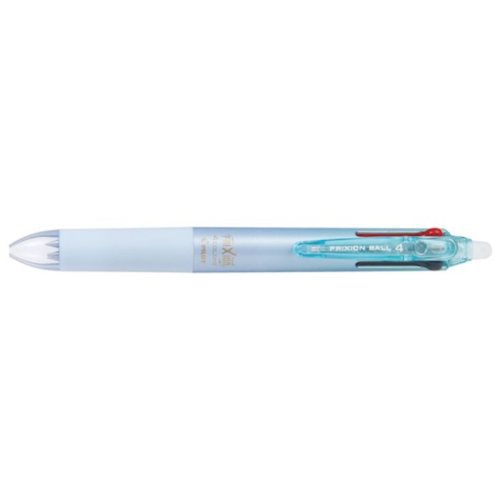 PILOT　まとめ買い　消せるボールペン　フリクションボール4　0.38　黒・赤・青・緑4色ボールペン　グラデーションライトブルー　10本セット