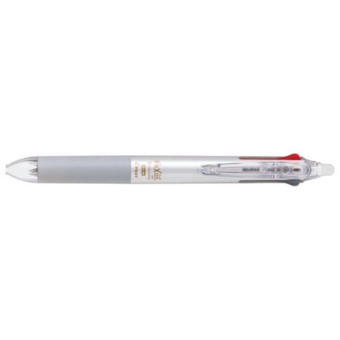 PILOT　まとめ買い　消せるボールペン　フリクションボール3スリム　0.38　黒・赤・青3色ボールペン　シルバー　10本セット