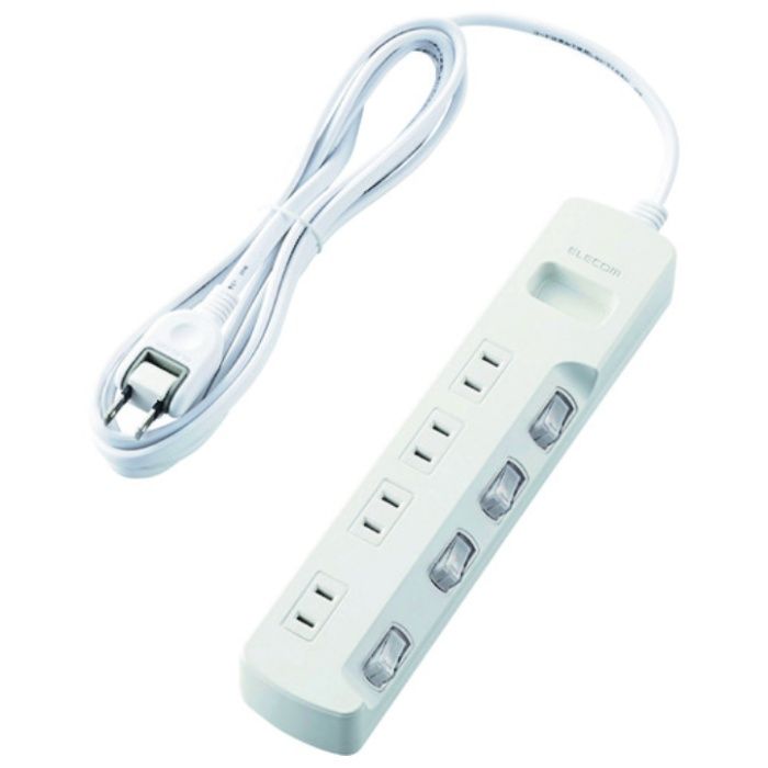 ELECOM　省エネタップ　個別スイッチ　4個口　3m　ホワイト